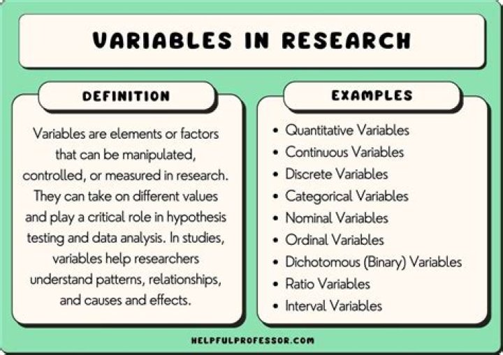 What are examples variables?
