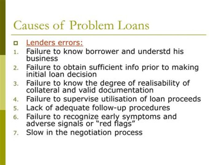 What are the causes of problem loans?