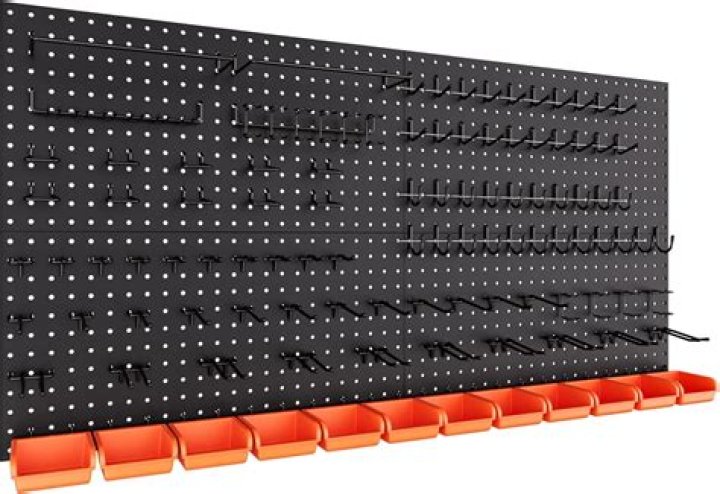 What are the components of the pegboard system?