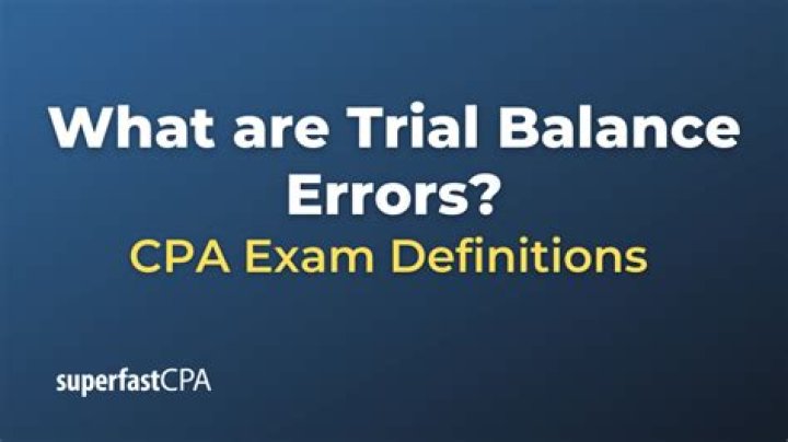 What are the errors of trial balance?