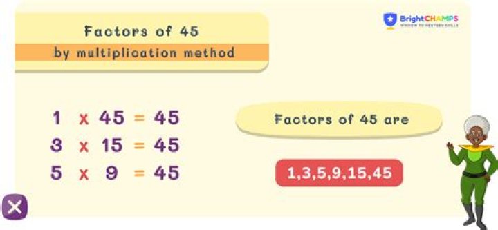 What are the factors that equal 45?