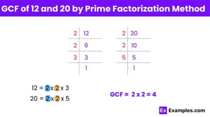 What are the GCF for 20?