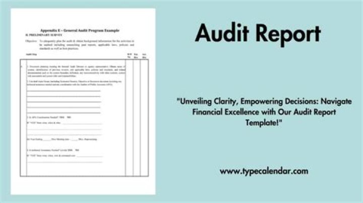 What are the qualifications for an audit report?