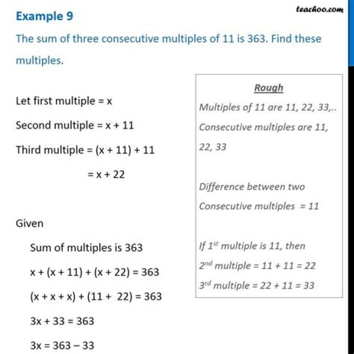 What are three consecutive multiples of 4?