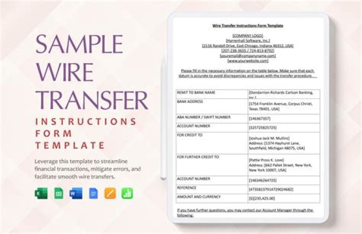 What are wire transfer instructions?