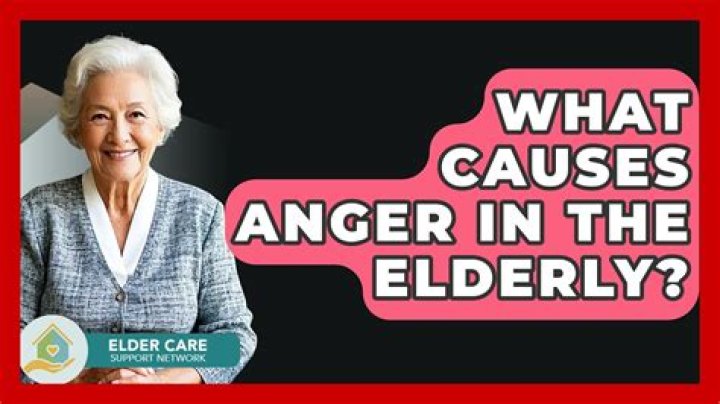 What causes anger in the elderly?