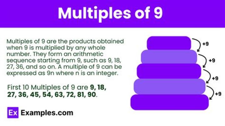What do multiples of 9 end in?