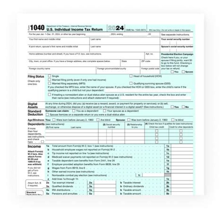 What does a 1040 Form collect?