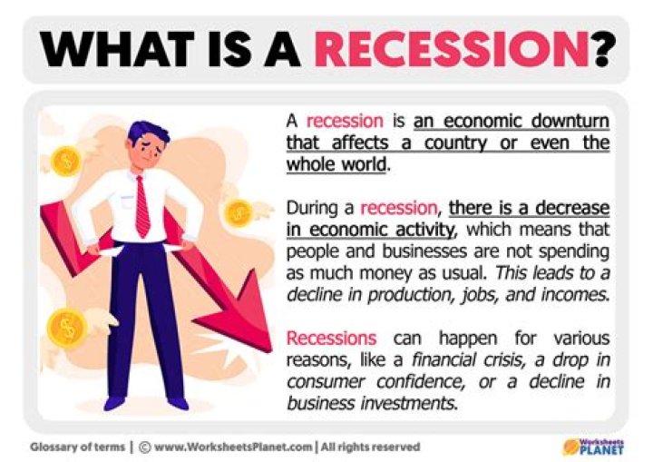 What does a recession show?