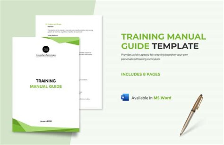 What does a training manual consist of?