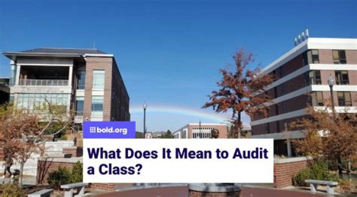 What does audit course mean?