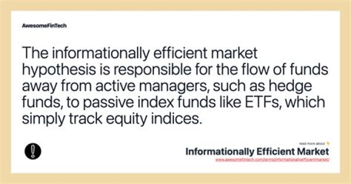 What does it mean for markets to be informationally efficient?