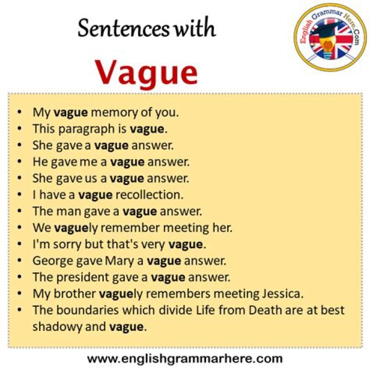 What does it mean when a sentence is vague?