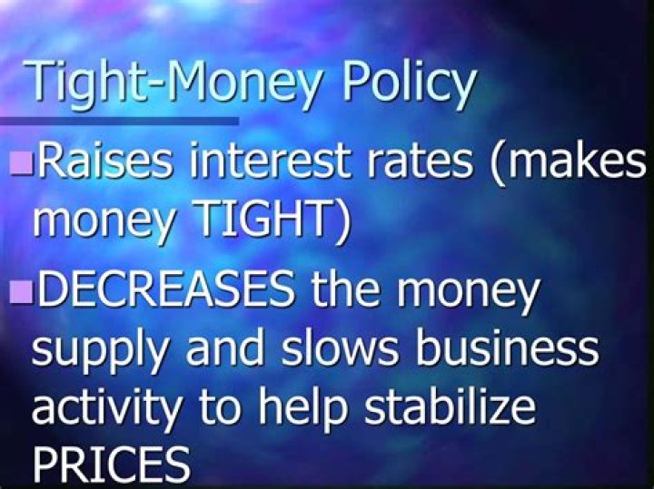 What does tight money policy do?