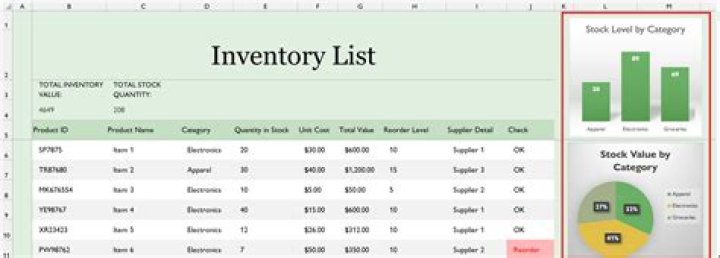 What inventory data means?