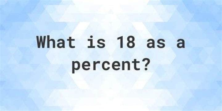 What is 18% as a percent?