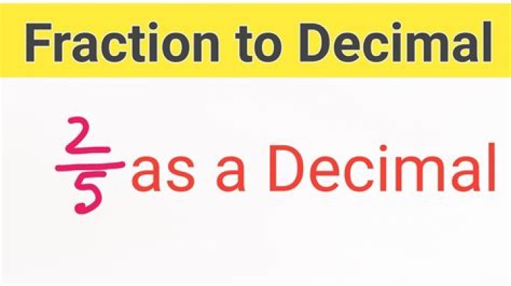 What is 2/5 as a decimal?