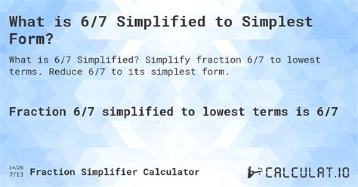 What is 7 over 42 in its simplest form?