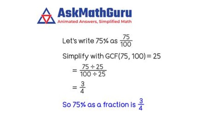 What is .75 as a fraction?