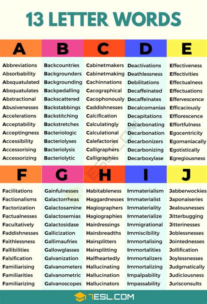 What is a 13 letter word?