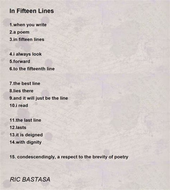 What is a 21 line poem called?