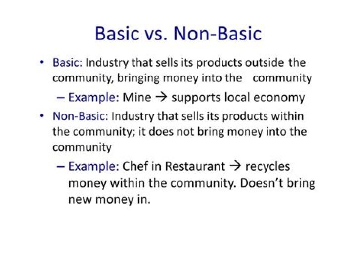 What is a basic and non-basic job?