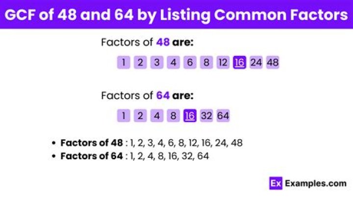 What is a common factor for 48?