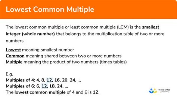What is a highest common multiple in maths?