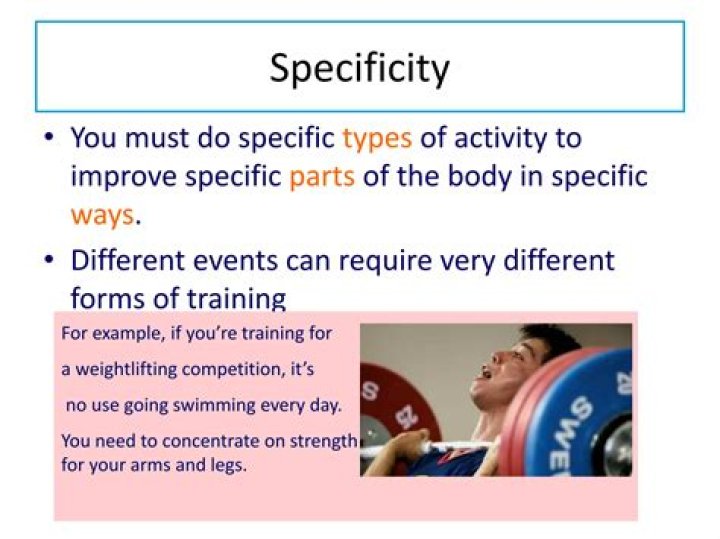 What is alternative exercise principle of specificity?