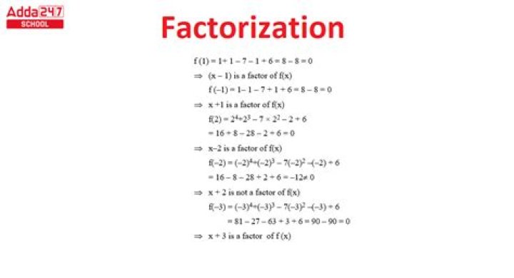 What is called Factorisation?