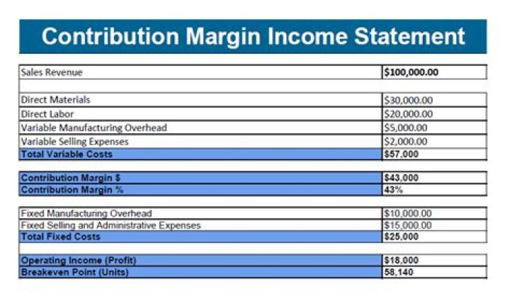 What is contribution margin income statement format?