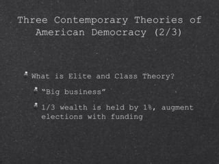 What is elite and class theory?