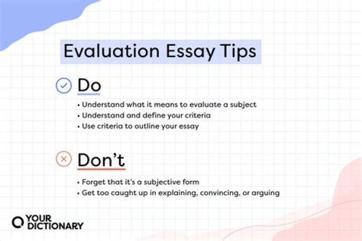What is evaluate in essay?
