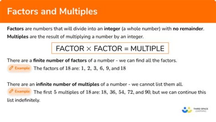 What is factor and multiple with example?