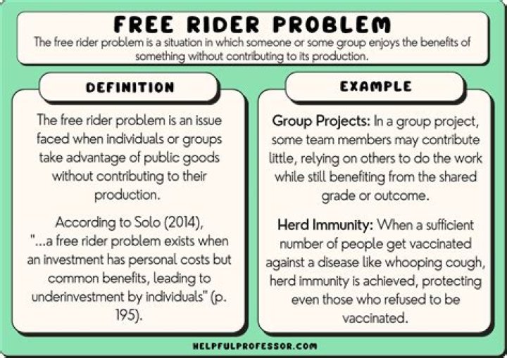 What is free rider problem in game theory?