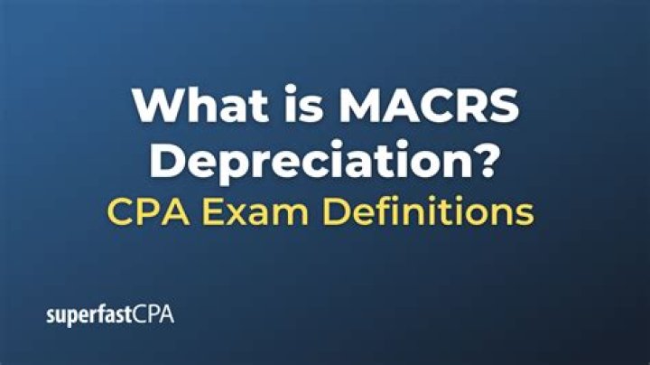 What is MACRS depreciation method?