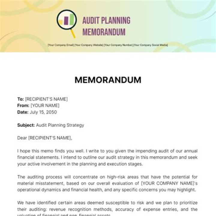 What is meant by audit planning memorandum?