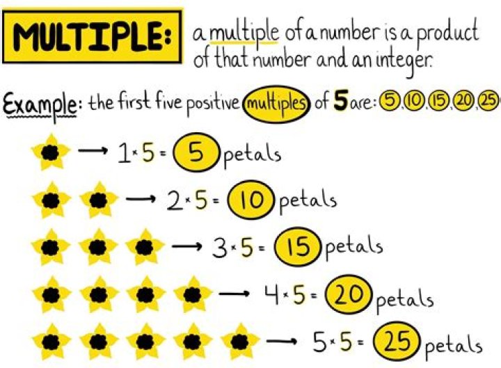 What is multiple Give 5 example?