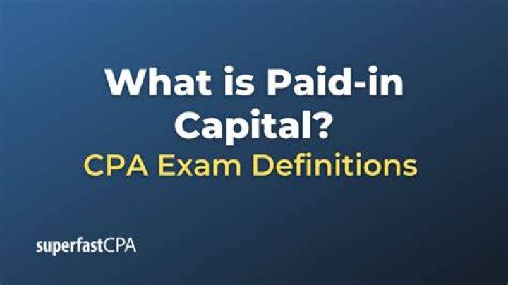 What is paid in capital formula?