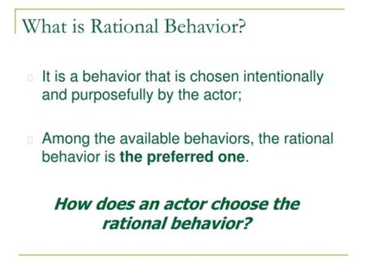 What is rational behavior?