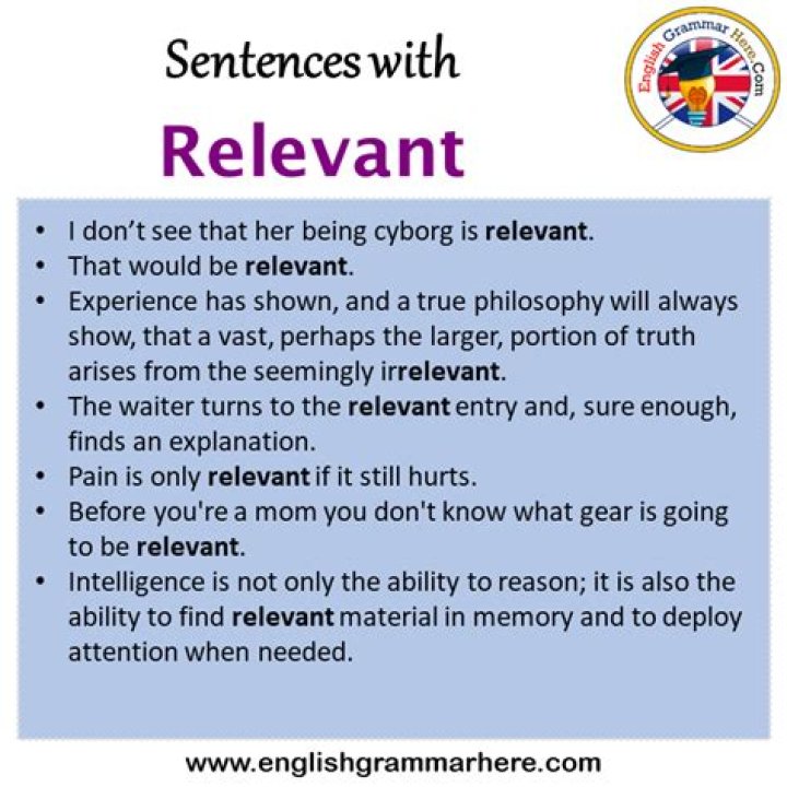 What is relevant sentence?