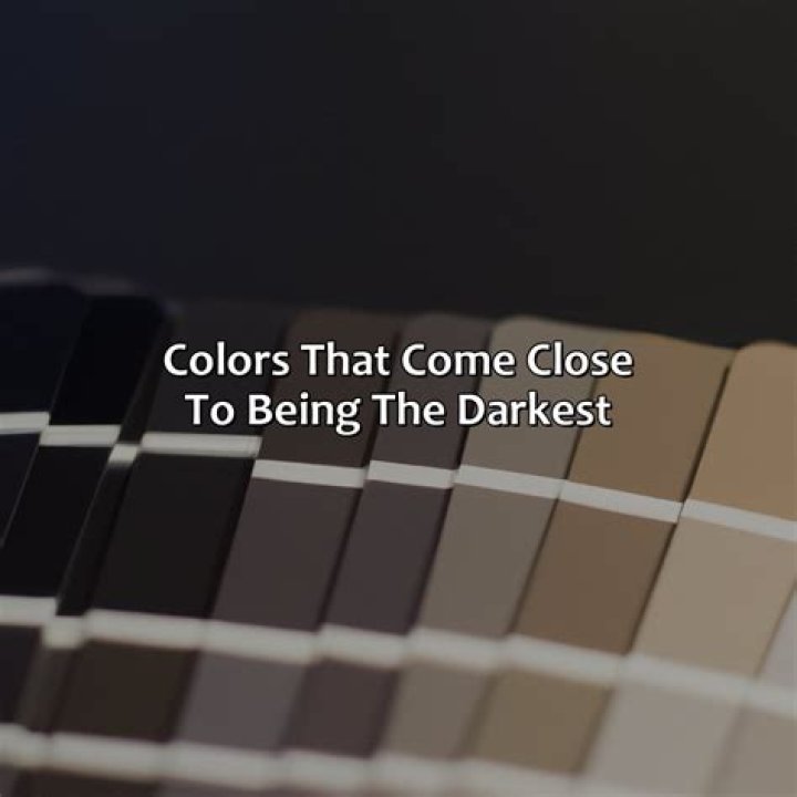 What is the 2 darkest color?