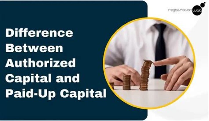 What is the difference between authorized capital and paid up capital support your answer with example?