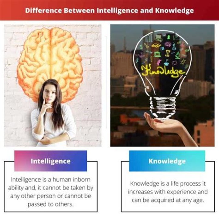 What is the difference between intelligence and knowledge?
