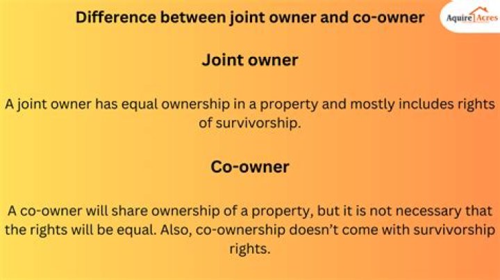 What is the difference between joint ownership and co-ownership?