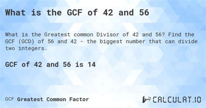What is the GCF 42 and 66?