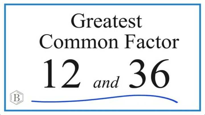 What is the greatest common factor for 12 36 and 42?