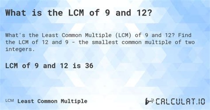 What is the LCM for 13?