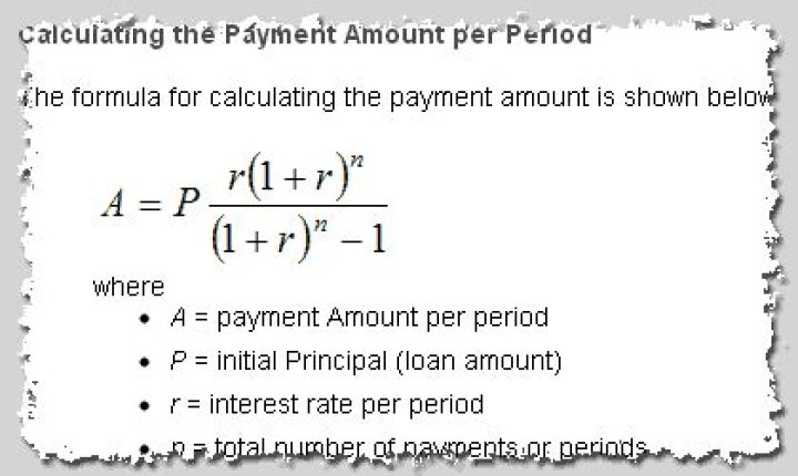 What is the loan payment formula?