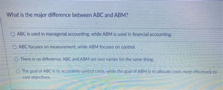 What is the major difference between ABC and ABM?